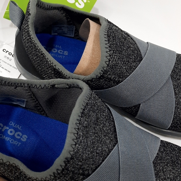 Crocs Swiftwater Cross Straps Pull-on Black  Gray - Picture 12 of 16